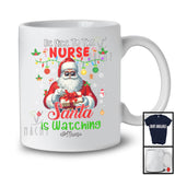 Personalized Custom Name Be Nice To The Nurse; Merry Christmas Santa; Women Jobs Proud T-Shirt