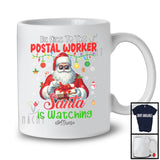 Personalized Custom Name Be Nice To The Postal Worker; Merry Christmas Santa; Women Jobs Proud T-Shirt
