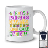 Personalized Custom Name Beads Parades Crawfish King Cake; Amazing Mardi Gras Symbols T-Shirt