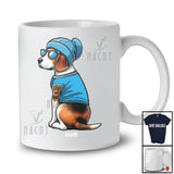 Personalized Custom Name Beagle I Love Dad; Lovely Father's Day Beagle Tattooed on Hand T-Shirt