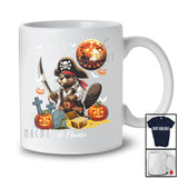 Personalized Custom Name Beaver Pirate; Lovely Halloween Beaver Wild Animal Pumpkin T-Shirt
