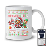 Personalized Custom Name Beaver Squad; Amazing Christmas Sweater Snowman Dabbing Elf; Animal T-Shirt