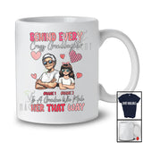 Personalized Custom Name Behind Every Crazy Granddaughter Is Grandma; Lovely Mother's Day Hearts T-Shirt