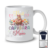 Personalized Custom Name Best Capybara Mom; Lovely Mother's Day Leopard Floral Capybara; Family T-Shirt