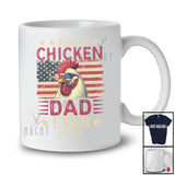 Personalized Custom Name Best Chicken Dad Ever; Joyful 4th Of July Father's Day US Flag; Patriotic T-Shirt