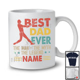 Personalized Custom Name Best Dad Ever Man Myth Legend, Happy Father's Day Baseball Vintage T-Shirt