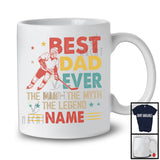 Personalized Custom Name Best Dad Ever Man Myth Legend, Happy Father's Day Hockey Vintage T-Shirt