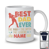 Personalized Custom Name Best Dad Ever Man Myth Legend, Happy Father's Day Softball Vintage T-Shirt