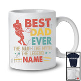Personalized Custom Name Best Dad Ever Man Myth Legend, Happy Father's Day Tennis Vintage T-Shirt