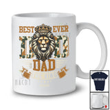 Personalized Custom Name Best Dad The King Ever; Proud Father's Day Lion Wild Animal Family T-Shirt