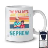 Personalized Custom Name Best Days Spent With My Nephew; Proud Father's Day Vintage Retro T-Shirt