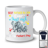 Personalized Custom Name Best Father in law Ever Just Ask, Adorable Father's Day Elephant, Family T-Shirt