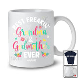 Personalized Custom Name Best Freakin Grandma And Godmother Ever; Happy Mother's Day Floral T-Shirt