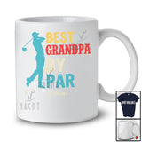 Personalized Custom Name Best Grandpa By Par; Joyful Father's Day Grandpa Playing Golf Player T-Shirt