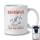 Personalized Custom Name Best Grandpas Granddaughters Ride Horses; Joyful Father's Day Family T-Shirt
