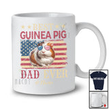 Personalized Custom Name Best Guinea Pig Dad; Proud Father's Day 4th of July US Flag; Patriotic T-Shirt