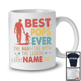 Personalized Custom Name Best Pops Ever Man Myth Legend, Happy Father's Day Son, Vintage T-Shirt