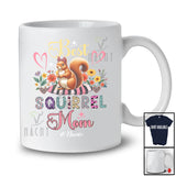 Personalized Custom Name Best Squirrel Mom; Lovely Mother's Day Leopard Floral Squirrel; Family T-Shirt