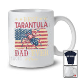 Personalized Custom Name Best Tarantula Dad; Proud Father's Day 4th of July US Flag; Patriotic T-Shirt