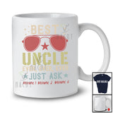 Personalized Custom Name Best Uncle Ever Just Ask; Awesome Father's Day Vintage; Men Family T-Shirt