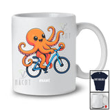 Personalized Custom Name Bicycle Octopus; Lovely Summer Vacation Octopus Sea Animal Lover T-Shirt