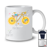 Personalized Custom Name Bicycle Orange; Joyful Summer Vacation Cyclist Bicycle Fruit T-Shirt