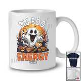 Personalized Custom Name Big Boo Energy; Humorous Halloween Moon Boo Ghost; Family T-Shirt