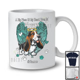 Personalized Custom Name Big Piece Of Heart In Heaven, Lovely Memories Basset Hound Lover T-Shirt
