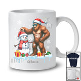 Personalized Custom Name Bigfoot Build Snowman; Lovely Snow Santa Bigfoot; Family T-Shirt