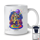 Personalized Custom Name Bigfoot Disco Sunglasses Playing Rock Guitar; Joyful Guitarist Music T-Shirt