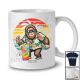 Personalized Custom Name Bigfoot Drinking Cocktail; Joyful Summer Vacation Bigfoot Hawaiian T-Shirt