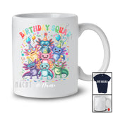 Personalized Custom Name Birthday Squad; Joyful Birthday Party Axolotl Food; Friends Family T-Shirt