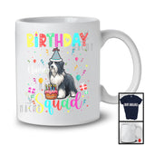 Personalized Custom Name Birthday Squad; Lovely Bearded Collie Owner Lover; Birthday Cake T-Shirt