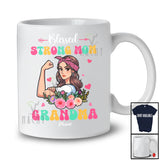 Personalized Custom Name Blessed Strong Mom Grandma; Joyful Mother's Day Flowers Floral; Family T-Shirt