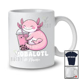 Personalized Custom Name Bobalotl; Adorable Kawaii Axolotls Milk Tea Girl Lover; Family T-Shirt