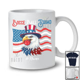 Personalized Custom Name Bocce Ball Squad; Joyful 4th Of July Eagle Bocce Ball Player; Patriotic T-Shirt