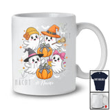 Personalized Custom Name Boo Ghost Coquette Bow Pumpkin; Lovely Halloween Boo Squad; Family T-Shirt