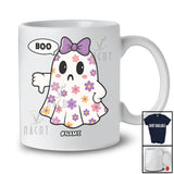 Personalized Custom Name Boo Ghost Dislike; Lovely Halloween Disapproval; Girls Family T-Shirt