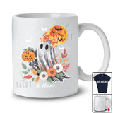 Personalized Custom Name Boo Lace Bow; Adorable Halloween Flowers Ghost Moon; Girls Family T-Shirt