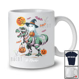 Personalized Custom Name Boo Riding T-Rex Mummy; Scary Halloween Dinosaur Cosplay; Family T-Shirt