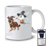 Personalized Custom Name Boo Walking German Shepherd; Lovely Halloween Ghost Candy T-Shirt