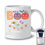 Personalized Custom Name Boo; Scary Halloween Costume Carved Pumpkin Spider Lover T-Shirt