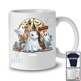 Personalized Custom Name Boo; Scary Halloween Moon Boo Ghost Chinchilla; Animal Lover T-Shirt