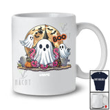 Personalized Custom Name Boo; Scary Halloween Moon Boo Ghost Octopus; Sea Animal Lover T-Shirt