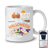Personalized Custom Name Booked For The Halloween; Scary Pumpkin Book Nerd Librarian Teacher T-Shirt