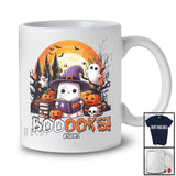 Personalized Custom Name Booooks; Lovely Halloween Ghost Boo Reading Books Nerd; Librarian T-Shirt