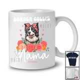 Personalized Custom Name Border Collie Mama; Adorable Mother's Day Flowers Bandana; Family T-Shirt