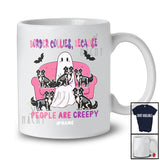Personalized Custom Name Border Collies Because People Creepy; Lovely Halloween Ghost Boo T-Shirt
