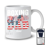 Personalized Custom Name Boxing Dad, Proud 4th Of July USA Flag Sport, Patriotic Family T-Shirt