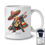 Personalized Custom Name Boy Dabbing Mexican Playing Guitar; Amazing Cinco de Mayo Mexico T-Shirt